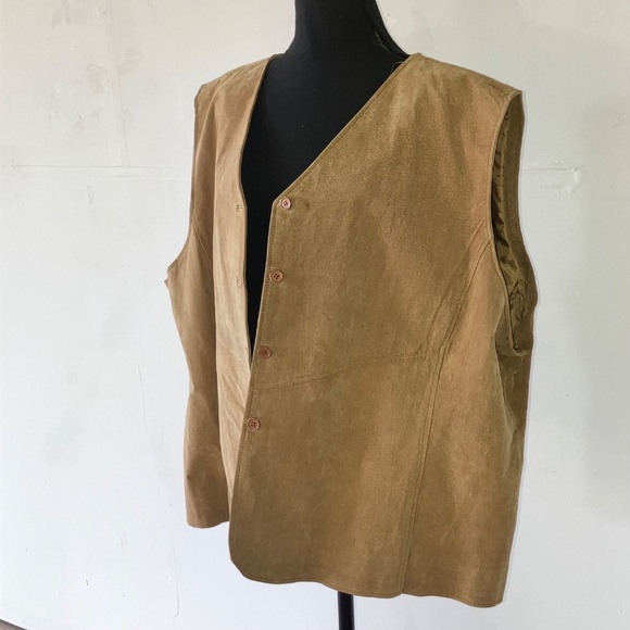 Outbrook Camel tone suede vest - Picture 2 of 5